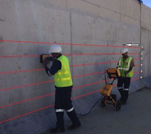 scanning concrete wall